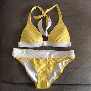 Victoria’s Secret Yellow/ White Polka Dot Bikini